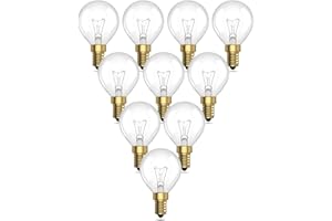 TobeBright Ampoule E14 62W Dimmable Globe Blanc Chaud 2700K Ronde P45/G45 Petit Culot à Vis AC 220-240V pour Lampe de Table, Applique Murale (Lot de 10)