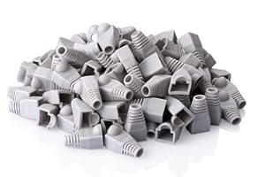 S SIENOC Sienoc plástico RJ45 Cat5e Red Conector modular de Submarino protectora 100stk gris Nur Knickschutz