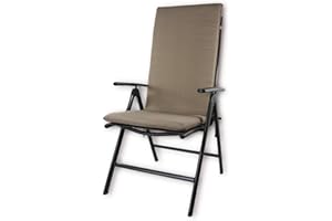 Nordje Gartenmöbelauflage | 120x50x5 cm | Hochlehner | Top Qualität Produkt | Sitzkissen Outdoor (Taupe)