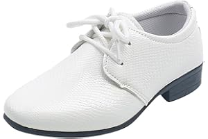 Fudaolee Scarpe Stringate Ragazzi Pelle Oxford Scarpine per Bambini e Ragazzo Classiche Derby Scarpe Brogue Eleganti Mocassino Cerimonia Matrimonio