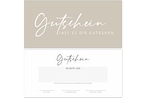 ‎EUMMEL Gutscheine 40er Set als Blankovorlage zum Ausfüllen für Dienstleistungen und Geschäfte wie Friseur, Massage, Kosmetik etc. Gutscheinkarte, Geschenkgutschein