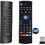 Voice MX3 Air Mouse Mini Teclado Remoto inalámbrico, 2.4G Multifuncional Fly Mouse con Control de Movimiento para Android Sma