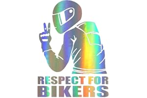 HANBOLI Adesivi per Auto, 3D Respect for Cyclists Impermeabile Riflettente Biker Moto Car Sticker Decal Rainbow