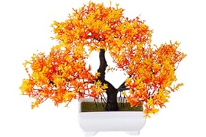 VERVE JELLY Artificial Bonsai Pine Tree,Artificial Bonsai Cedar,Faux Potted Plant Fake Tree Pot Ornaments,Decorative Artificial Cedar Bonsai Plants for Home,Office/Yard,Desktop Display, Garden Decor,7.1x9.8inch