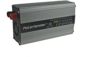 BOOMBOOST Portable 1200W Car Power Inverter Adapter USB DC 24V AC 220V Charger Converter (1200W)