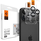 Spigen iPhone 17 Pro/Pro Max / 16 Pro/16 Pro Max / 15 Pro/15 Pro Max ile Uyumlu Kamera Lens Koruyucu Cam Kolay Kurulum Glas.t