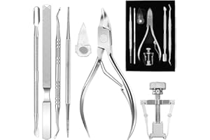 Kit Tagliaunghie, MEOWMEE 7pcs Tagliaunghie Unghia Incarnita Strumenti per la correzione dell'unghia del Piede Professionale pedicure e manicure Clipper Fixer recuperare Tool, Eliminate Pain