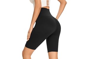 Gayhay Radlerhose Damen Knielang Leggings Kurze Sport Shorts Sommer High Waist Sporthose Gym Yoga Lauf Hose Blickdichte Shapewear Bauchweg Leggins