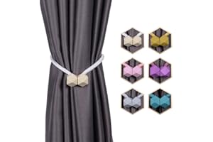 ‎INHDBOX INHDBOX Magnetische Vorhang Raffhalter Kreativ Vorhang Clips Seil Rückwärtige Vorhang Halter Schnallen Vorhang Binder Gardinenhalter für Haus Dekoration 2 Stück