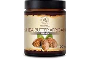 AROMATIKA TRUST THE POWER OF NATURE African Shea Butter 100ml - Refined - 100% Natural & Pure Shea Butter - Ghana - Best for Hair - Skin - Nail - Lip - Face - Body - Great for Beauty - Massage - Wellness - Karite Shea Butter