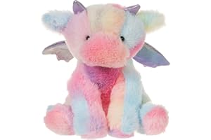 Apricot Lamb - Dragon de Couleur en Peluche 20 cm – Peluches Animaux pour Filles, Garçons, Bébés – Jouets Doux à Câliner, pour Jouer et Dormir – Cadeau Mignon Anniversaire – Cadeaux Naissance