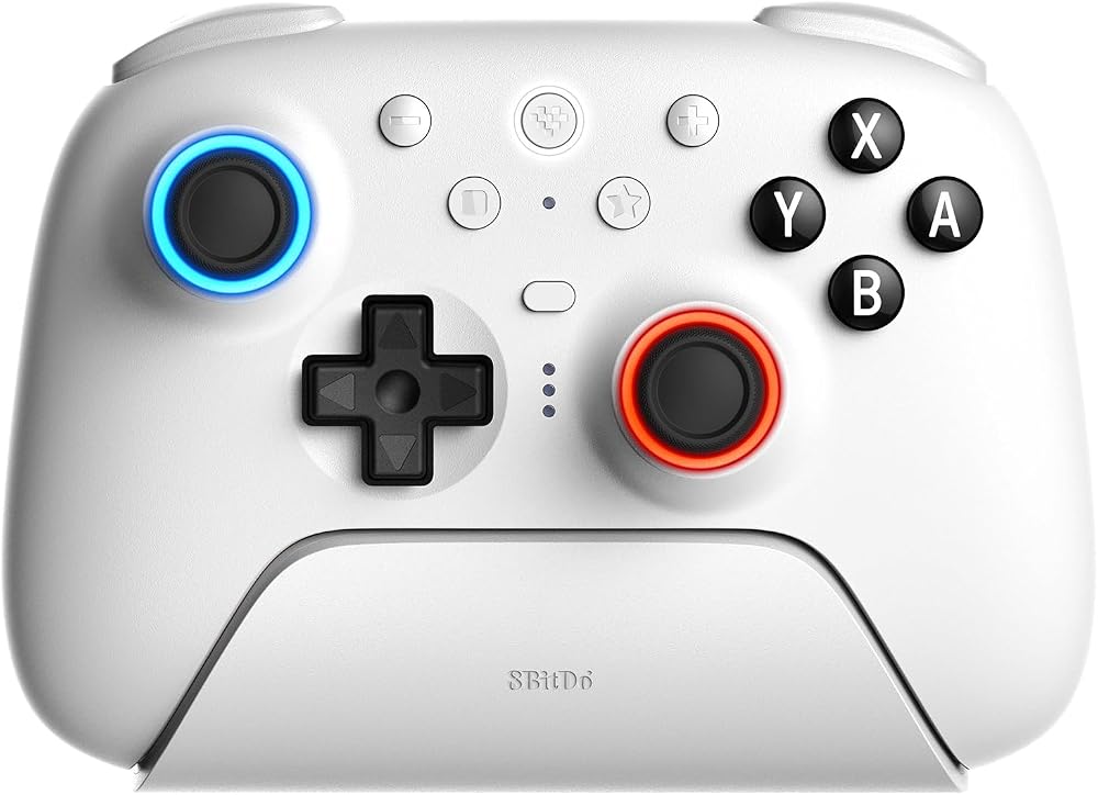 8BITDO ULTIMATE 2 KABLOSUZ BT KUMANDA - BEYAZ | TMR Joysticks, Değiştirilebilir Hall Etkisi/Dokunsal Tetikleyiciler, Şarj Yuvası, Titreşim ve Hareket Kontrolü