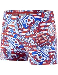 Speedo Space Traveller Essential Allover Bañador, Niños, Rojo (Risk Red / Beautiful Blue / White), 6 Años