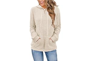 DUOEASE Felpe Donna con Cappuccio Casual Elegant Maglia Donna con Tasche Autunno Invernale Maniche Lunghe Top