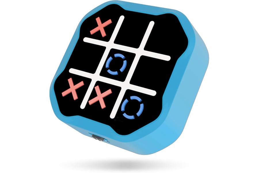 3-in-1 Electronic Tic Tac Toe Toy, Family Travel Game for Kids and Adults, Handheld Game Gift with Silent Mode