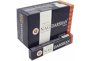 LAMARE Vijayshree Golden Nag Darshan – 12 Packungen à 15 g = 180 g – Aromatherapie – Meditation – Spiritualität – 100% natürlich, umweltfreundlich