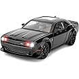 MTG Metro Toys & Gift - Dodge Challenger SRT | 1:24 Scale | Die-cast Model Metal Pull Back Toy car for Kids with Openable Doors & Light, Music Toy Vehicle for Kids 【Colors as Per Stock】