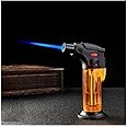 E-Commerce Mania Double Flame Refillable Butane Gas Torch Lighter - Windproof Pocket Lighter For Barbeque/Grilling/Frosting/Welding Comes With Stand Plastic