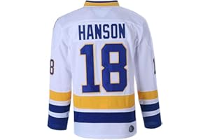 BOROLIN Hanson Brothers Charlestown Chiefs 16 Jack 17 Steve 18 Jeff Slap Shot Movie Ice Hockey Trikot
