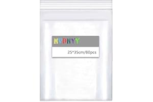 HVDHYY 250mmX350mm A4 Sachets Plastique Transparents Refermables Grand Sac De À Fermeture Épaissir 100µm Sac Scellé,Convient Pour Le Stockage De Vêtements Et De Collations 80pcs