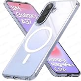 Rongep [Mag-Mika] Samsung Galaxy A37 i&ccedil;in Şeffaf Telefon Kılıfı [MagSafe ile Uyumlu] G&uuml;&ccedil;l&uuml; Manyetikli A37 Koruyucu Sararmaya 