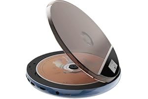 CCHKFEI Portable CD Player Rechargeable 1800mAh Personal Compact Music Player with LCD Display Headphones Walkman CD Player Anti-Shock Protection for Adults Students Kids