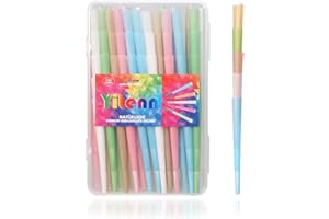 YiTenn 110 stück 108mm King Size Konisch Vorgedrehte Hülsen, Vorgedrehte Joint Tubes Cones, Conische Tubes mit Filter, mit Kunststoff Putter (5 Farben)