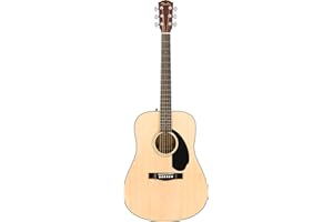 Fender CD-60S Dreadnought Guitare Acoustique, Touche en Noyer, Naturel, Inclus des Cours Virtuels Gratuits sur Fender Play