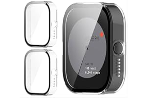 GIOPUEY [2 Pack Funda para CMF by Nothing Watch Pro/CMF Watch Pro, Protector de Pantalla + Bastidor rígido, Protección Total del Paquete - Transparent+Transparent