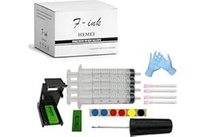 F-INK Strumenti di ricarica per inchiostro compatibili con cartucce d'inchiostro 307XL 305XL 62XL 63XL 304XL 303XL 652XL 300XL 650XL 302XL 301XL 901XL 350XL 351XL 21XL 22XL 28XL 28XL 56XL 57XL ecc.