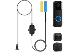 UYODM 20Ft/6m Charging Cable Power Adapter Designed for Blink Video Doorbell (Replace Battery), Blink Outdoor 4 (4th Gen) & XT3, Doorbell Transformer with IP67 Weatherproof Power Cable Black