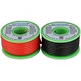 BNTECHGO 16 Gauge Silicone Wire Spool 50 ft Ultra Flexible High Temp 200 deg C 600V 16 AWG Silicone Wire 252 Strands of Tinned Copper Wire 25 ft Black and 25 ft Red Stranded Wire for Model