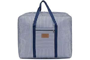 VANKRA Waterproof Thick Large Storage Bag 600D Oxford Organizer Travel Luggage Bag For Blankets, Duvet,Pillows, Clothes Moving Home (Blue, Medium)