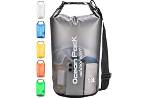 Henrycares Bolsa Estanca Impermeable 20L 10L 5L, Dry Bag Mochila Estanca con Correa para el Hombro Ajustable Incluida, Ideal para Kayak, Buceo, Paddle Surf, Playa