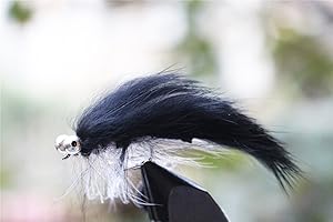 Tigofly 20 pcs/lot Black Zonker Streamers Salmon Trout Fly Fishing Flies Lures Size 2# 4# 6#