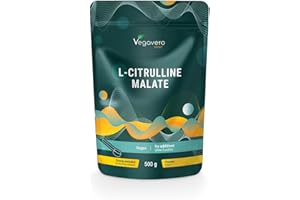 Vegavero L Citrulline Malate 2:1 | 10,000 mg Daily Dose | 100% Pure | NO Additives | Unflavoured | Lab-Tested | Vegan | 500 g Pre Workout Powder