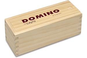 Cayro - Dominó - + 6 Años - Caja Tradicional de Madera con Tapa Deslizante - Juego Clásico de Mesa - Ideal Niños y Adultos - Ideal de 2 a 4 Jugadores
