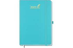 BEZEND Agenda 2024 Semainier A5 [Bleu ciel] Agenda Hebdomadaire 2024 Couverture Rigide | 17 Mois D'août.'23 à déc.'24