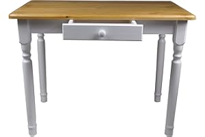 ‎MAGNETIC MOBEL Magnetic Mobel Esstisch mit Schublade Küchentisch Tisch Massiv Kiefer Speisetisch massiv (70x110 cm, Erle)