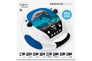 BIGBEN INTERACTIVE BigBen CD52DOLPHINMP3USB Lecteur CD avec Radio CD52 Delphin