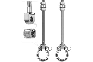 FoiiLiio 2 Piezas Pernos Soporte Anclaje de Techo 23.5cm Ganchos para Columpio M10, con Rodamiento Acero Inoxidable Soporte Saco Boxeo Pared para Vigas de Madera, Hamacas, Yoga, 675 kg