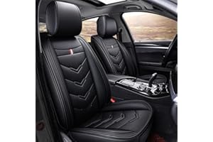 IBCEL Car Seat Covers 5 Seat Leather Fits for Skoda Superb 2015-2019 Vehicle Seat Cover Full Set Cushion Front Rear Seat Protectors (Black)