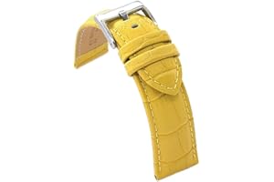 diloy Correa de cuero vacuno grabado cocodrilo escama cuadrada alomada deportiva – Para reloj – Tallas 14mm 16mm 18mm 20mm 22mm 24mm 26mm 28mm 30mm – Resistente y elegante 368