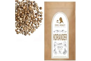 ‎EDEL KRAUT MANUFAKTUR DES LEBENS Koriandersamen BIO 500g | EDEL KRAUT - BIO Koriander ganz - Premium KORIANDER SAMEN - coriander organic - 100% naturrein - aus kontrolliert biologischem Anbau