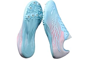 REIJAX Leichtathletik Spikes Schuhe Test Kinder Herren Damen,Track Spike Running Sprintschuhe 8 Nägel Unisex-Leichtathletikschuhe,rutschfeste Atmungsaktive Jugendsportschuhe mit Spikes und Sprint,35-45 EU