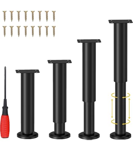 Inserti Piedini Regolabili In Acciaio Inox 25mm - Estremamente Resistenti Per Tavoli E Piani Lavoro - CPUK - Foto 4