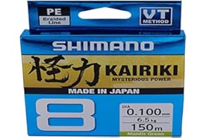 Shimano Kairiki 8, 150 Meter, Mantis Green, Braided Fishing Line, 59WPLA58R0