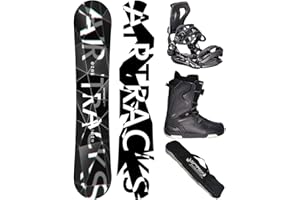 AIRTRACKS Snowboard Set (Paquete Completo) Tabla Refractions Game Extra Wide (Hombre)+Fijaciones Master+Botas+SB Bolsa Nuevo 155 159 161 165 168 171