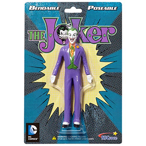NJ Croce- Dc Comics Joker Personaggio Snodabile, Classic, Colore Multi-Colour, 5.5-inch, DC3905
