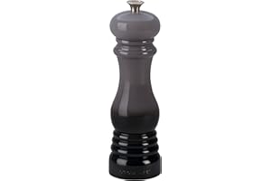 Le Creuset Młynek do pieprzu, tworzywo sztuczne ABS, 6,2 x 6,2 x 20,8 cm, ceramiczny mechanizm mielący, Flint (szary)